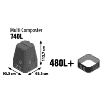 Kompostownik Multi 740l Patrol Group KOMPOST740CZAPG013