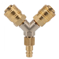 Trójnik pneumatyczny 1/4" z szybkozłączami Airpress 4303042