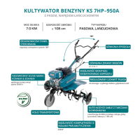 Glebogryzarka spalinowa Konner&Sohnen KS 7HP-950A