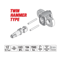Klucz pneumatyczny 1/2