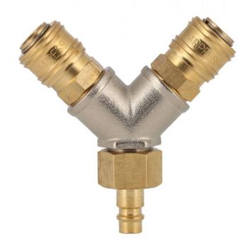 Trójnik pneumatyczny 1/2" z szybkozłączami Airpress 4303047
