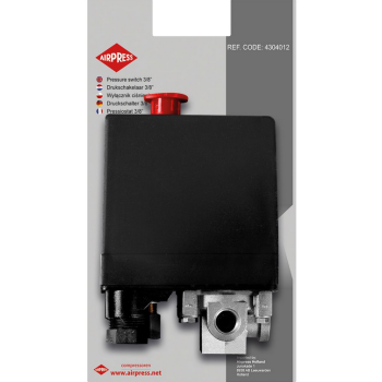 Wyłącznik ciśnieniowy kompresora 400V 6bar 1/4" Airpress 4304012