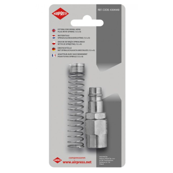 Końcówka szybkozłączki pneumatycznej na wąż 12x8mm Airpress 4304440