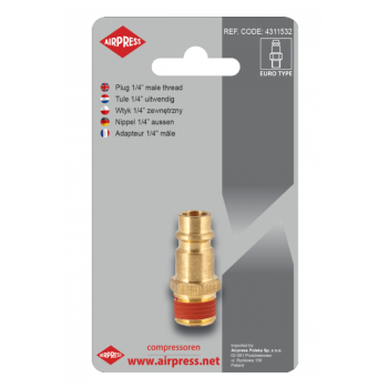 Końcówka do szybkozłączki z gwintem zewnętrznym 1/4