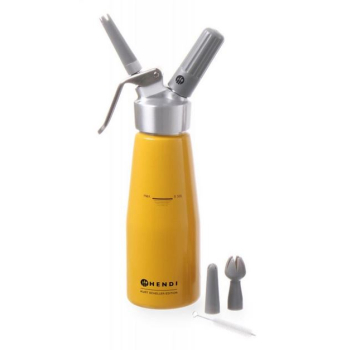 Syfon do bitej śmietany Kurt Scheller Żółty 0,5 L - Hendi 975855