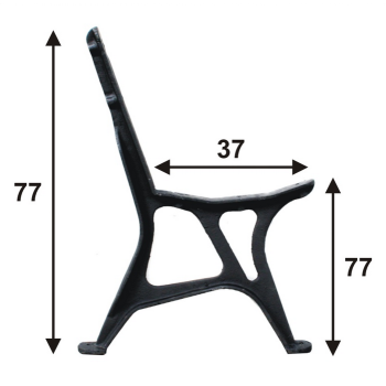 Noga żeliwna do ławki miejskiej typ 2 5 desek