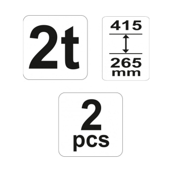 Kobyłki pod samochód 2T Yato YT-17310 Zestaw 2 szt