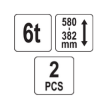 Kobyłka samochodowa 6T Yato YT-17312 2 szt