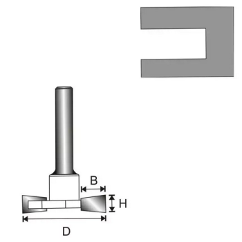 Frez do rowków T D32 Dedra 07F122B
