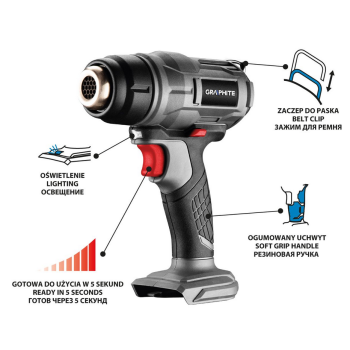 Opalarka akumulatorowa Graphite 58G082