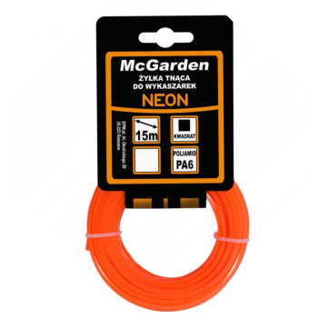 Żyłka do podkaszarki kwadrat neon 2,0mm 15m McGarden MG-200-0220