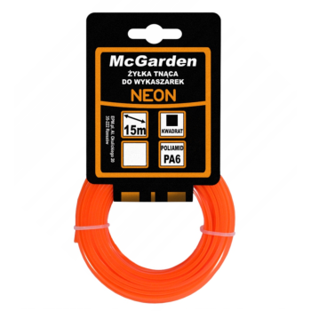 Żyłka do podkaszarki kwadrat neon 2,4 mm 15m McGarden MG-200-0224