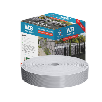 Taśma ogrodzeniowa Premium PP szara 47,5mmx50m | WDB Plast 62.012.7040