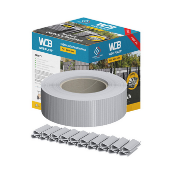 Taśma ogrodzeniowa szara miękka 47,5mmx35m | WDB Plast 62.052.7040