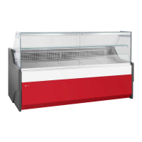 Lada witryna chłodnicza sklepowa handlowa ze szklaną osłoną od -2 do 2C 470L 195cm