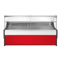 Lada witryna chłodnicza sklepowa handlowa ze szklaną osłoną od -2 do 2C 470L 195cm