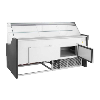 Lada witryna chłodnicza sklepowa handlowa ze szklaną osłoną od -2 do 2C 470L 195cm