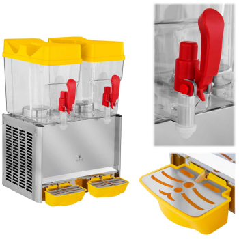 Dyspenser dozownik schładzacz do napojów soków podwójny 2x 18L