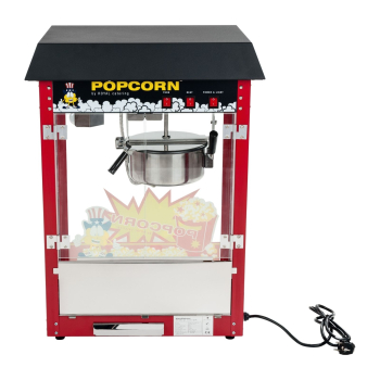 Barowa maszyna do popcornu z czarnym daszkiem
