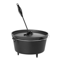 Kociołek garnek żeliwny myśliwski na ognisko grill śr. 31.5cm 7.2L + NÓŻKI