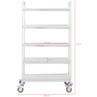 Wózek kelnerski HoReCa stalowy 5 półek
