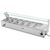 Bemar podgrzewacz gastronomiczny z kranem i osłoną 1800 W 6x GN 1/3 gł. 100 mm 22.8 l