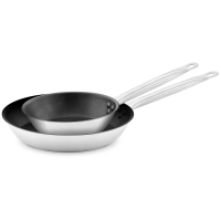 Patelnia stalowa z nieprzywierającą powierzchnią do indukcji gazu 20 cm 28 cm - zestaw 2 szt.