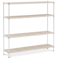 Regał metalowy magazynowy 4 półki ażurowe z nakładkami do 600 kg 180x45x180 cm