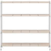 Regał metalowy magazynowy 4 półki ażurowe z nakładkami do 600 kg 180x45x180 cm