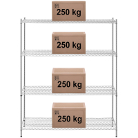 Regał metalowy magazynowy 4 półki druciane do 1 t 1000 kg 149x59x180 cm
