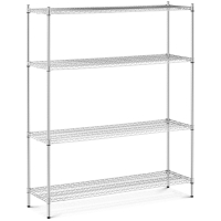 Regał magazynowy chromowany 4 półki druciane do 1 t 1000 kg 150x45x180 cm
