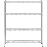 Regał magazynowy chromowany 4 półki druciane do 1 t 1000 kg 150x45x180 cm