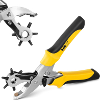 Dziurkacz tapicerski kaletniczy do skór pasków obrotowy rewolwerowy oczko 2.5-5 mm