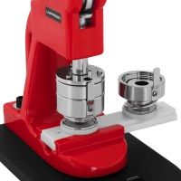 Maszynka do przypinek buttonów pinów zestaw 1000 szt. śr. 37 mm czerwona