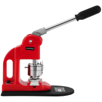 Maszynka do przypinek buttonów pinów zestaw 1000 szt. śr. 37 mm czerwona