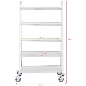 Wózek kelnerski HoReCa stalowy 5 półek