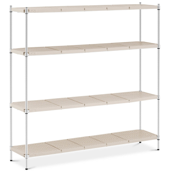 Regał metalowy magazynowy 4 półki ażurowe z nakładkami do 600 kg 180x45x180 cm