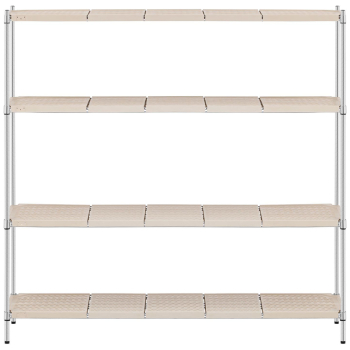 Regał metalowy magazynowy 4 półki ażurowe z nakładkami do 600 kg 180x45x180 cm