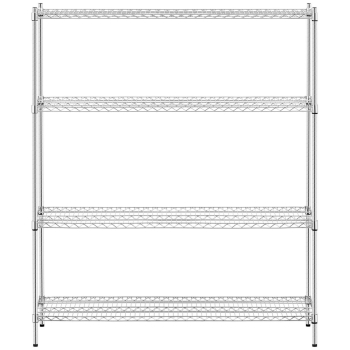 Regał magazynowy chromowany 4 półki druciane do 1 t 1000 kg 150x45x180 cm
