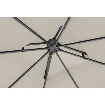 Pawilon ogrodowy altana z ornamentem składana 3 x 3 x 2.6 m kremowy