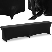 Pokrowiec elastyczny uniwersalny na ławkę 182 x 28 cm czarny