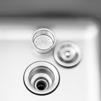 Zlew basen gastronomiczny jednokomorowy z szafką z drzwiami przesuwnymi lewy 100 x 60 x 95 cm