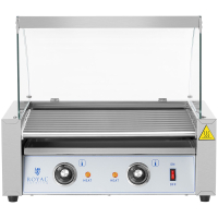 Podgrzewacz grill rolkowy do parówek hot-dogów z osłoną - 11 rolek 1100 W