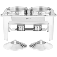 Podgrzewacz do potraw na pastę okrągły podwójny 2 x 4.5 l