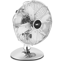 Wentylator wiatrak biurkowy stołowy śr. 295 mm 3 prędkości 30 W srebrny