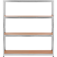 Regał magazynowy metalowy 4 półki 600 kg 160 x 60 x 180 cm szary