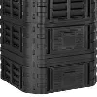 Kompostownik modułowy do ogrodu na odpadki organiczne 90 x 90 x 169 cm 1260 l