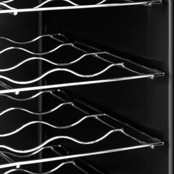 Winiarka lodówka chłodziarka do wina napojów na 18 butelek LED 52 l czarna