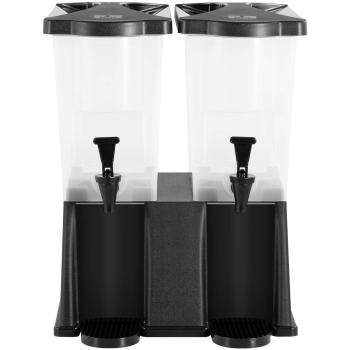 Dyspenser dozownik do soków napojów lemoniady z kranem plastikowy podwójny 2x 9.3 l