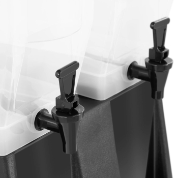 Dyspenser dozownik do soków napojów lemoniady z kranem plastikowy podwójny 2x 9.3 l